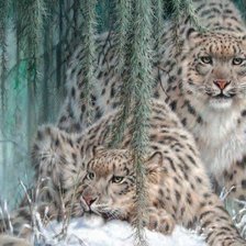 Схема вышивки «ЛЕОПАРДИКИ»