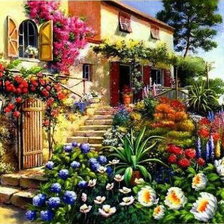 Схема вышивки «Итальянский дворик»