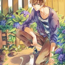 Схема вышивки «Парень»