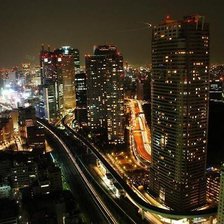 Схема вышивки «ночной город»