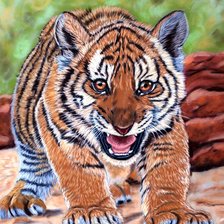 Схема вышивки «Тигрёнок»