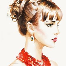 Схема вышивки «Девушка»