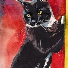 Схема вышивки «black cat»