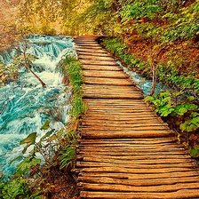 Схема вышивки «Мостик через горную речку»