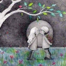 Схема вышивки «kiss»