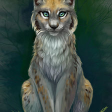 Схема вышивки «big cat at night»