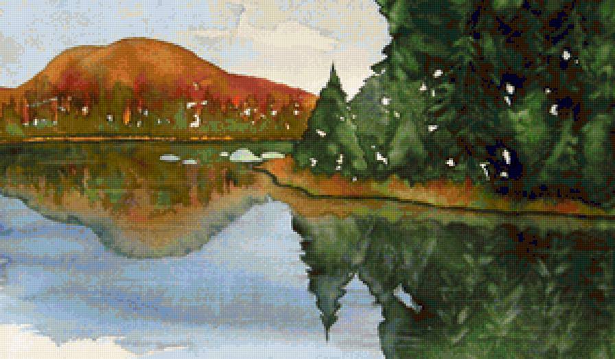 watercolour lake - watercolour lake - предпросмотр