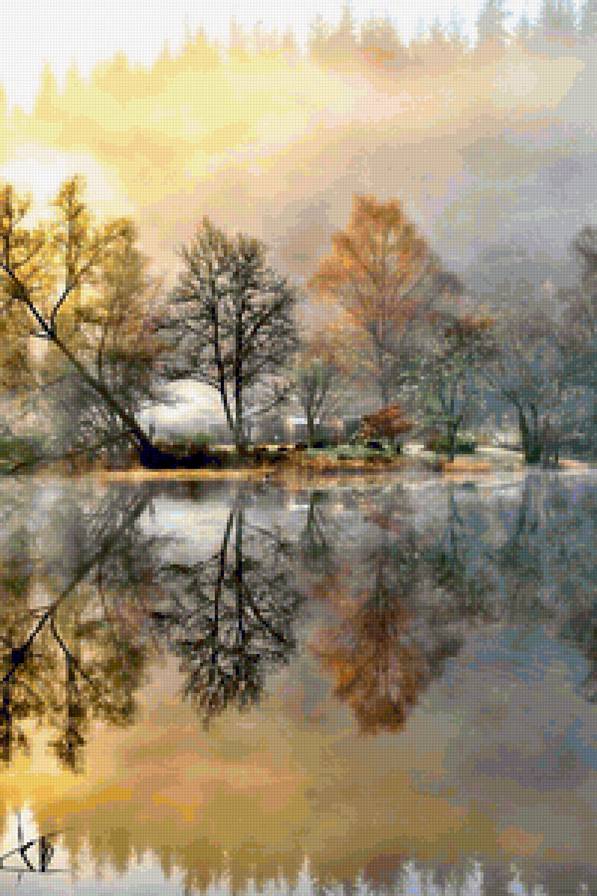 watercolour lake - watercolour lake - предпросмотр