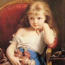 Схема вышивки «девочка с куклой»