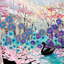 Схема вышивки «black swan abstraction»