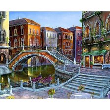 Схема вышивки «Цветная улица»