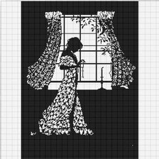 Схема вышивки «DAMA CORTINA  MONO»