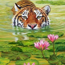 Схема вышивки «тигр - символ величия и мощи»