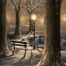 Схема вышивки «Ночь, фонарь...»