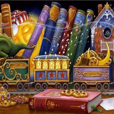 Схема вышивки «поезд»