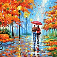 Схема вышивки «We met in park»