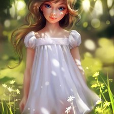 Схема вышивки «летняя девочка»