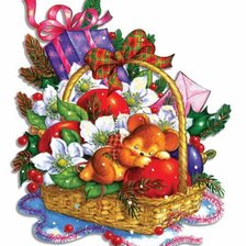 Схема вышивки «подарок»