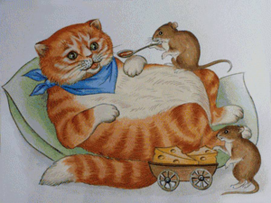 Мнимый больной - кот, животные, мышь - предпросмотр