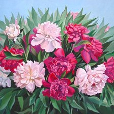 Схема вышивки «Букет пионов»