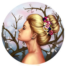 Схема вышивки «Девушка»