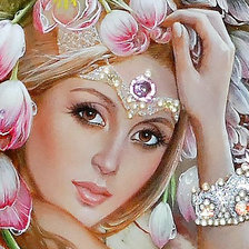 Схема вышивки «девушка»