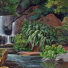 Схема вышивки «водопад»