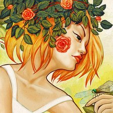 Схема вышивки «Девушка-лето»