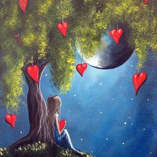 Схема вышивки «Девочка с сердцем»