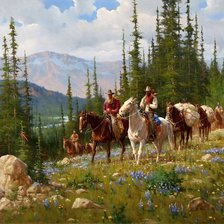 Схема вышивки «ковбои»