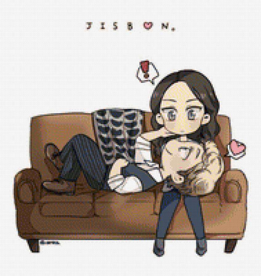 Джисбон - парочка, любовь, менталист, арт, джисбон, сериалы, джейн - предпросмотр