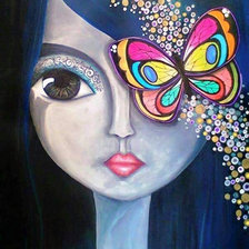 dziewczyna z motylem