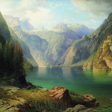 Схема вышивки «Горное озеро»