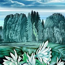 Схема вышивки «Пейзаж»