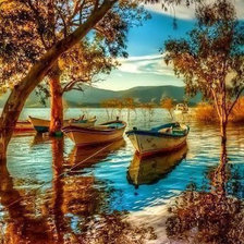 Схема вышивки «pejzaż z łódkami»