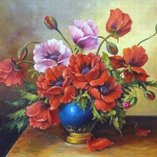 Схема вышивки «Букет маков»