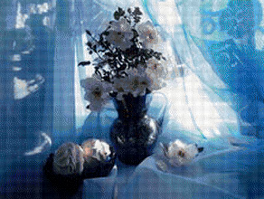 Натюрморт с цветами - дпи, натюрморт - предпросмотр