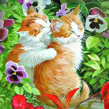 Схема вышивки «котики»