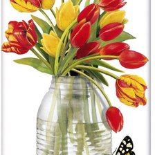 Схема вышивки «букет тюльпанов»