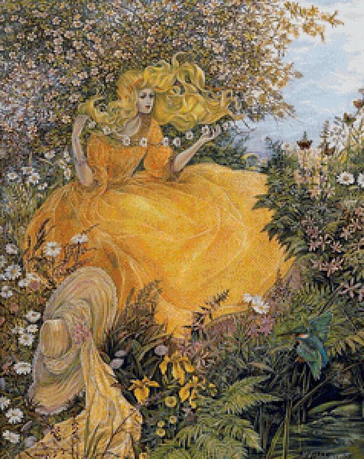 леди в саду - девушка - предпросмотр