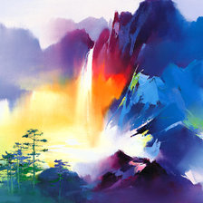 Схема вышивки «Горы»