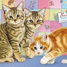 Схема вышивки «котята»