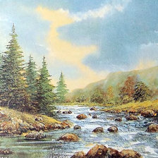 Схема вышивки «пейзаж»