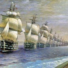 Схема вышивки «Смотр черноморского флота»