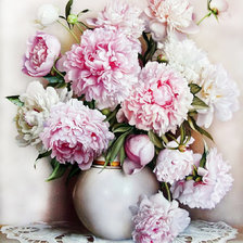 Схема вышивки «Пионы»