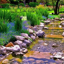 Схема вышивки «Ручей в саду»