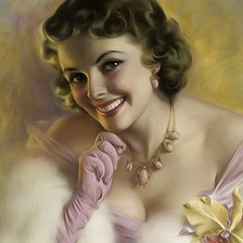 Схема вышивки «девушка»