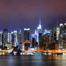 Схема вышивки «ночной город»