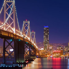 Схема вышивки «ночной мост»