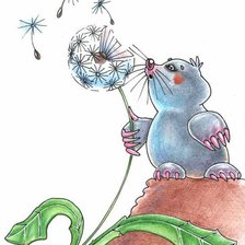 Схема вышивки «Крот и одуванчик»